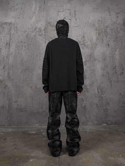 Black Tactical Rivet Cargo Pants
