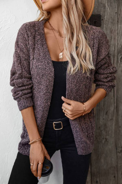 And Fashionable Long-sleeved Sweater Jacket