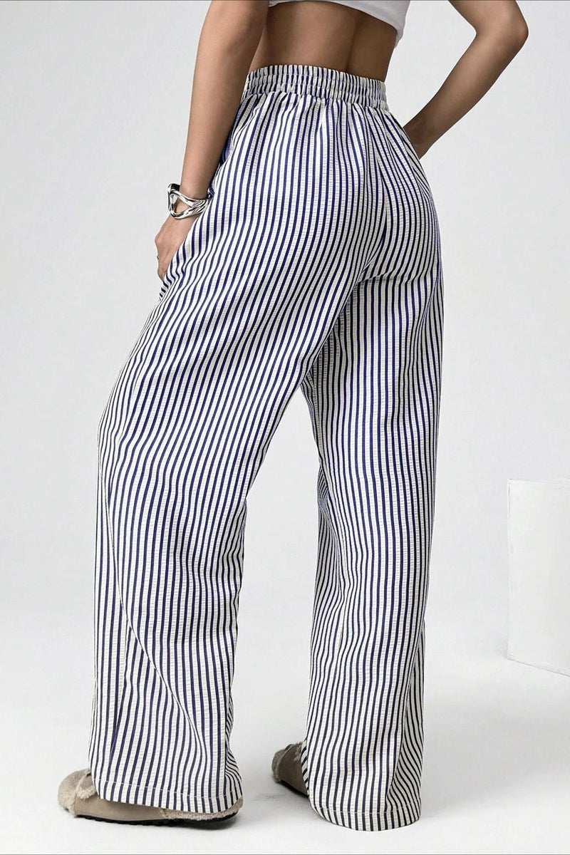 High Waist Striped Pants