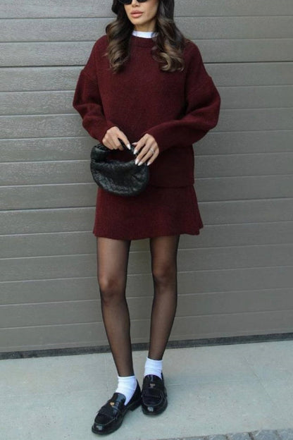 Knitted Two-piece Skirt