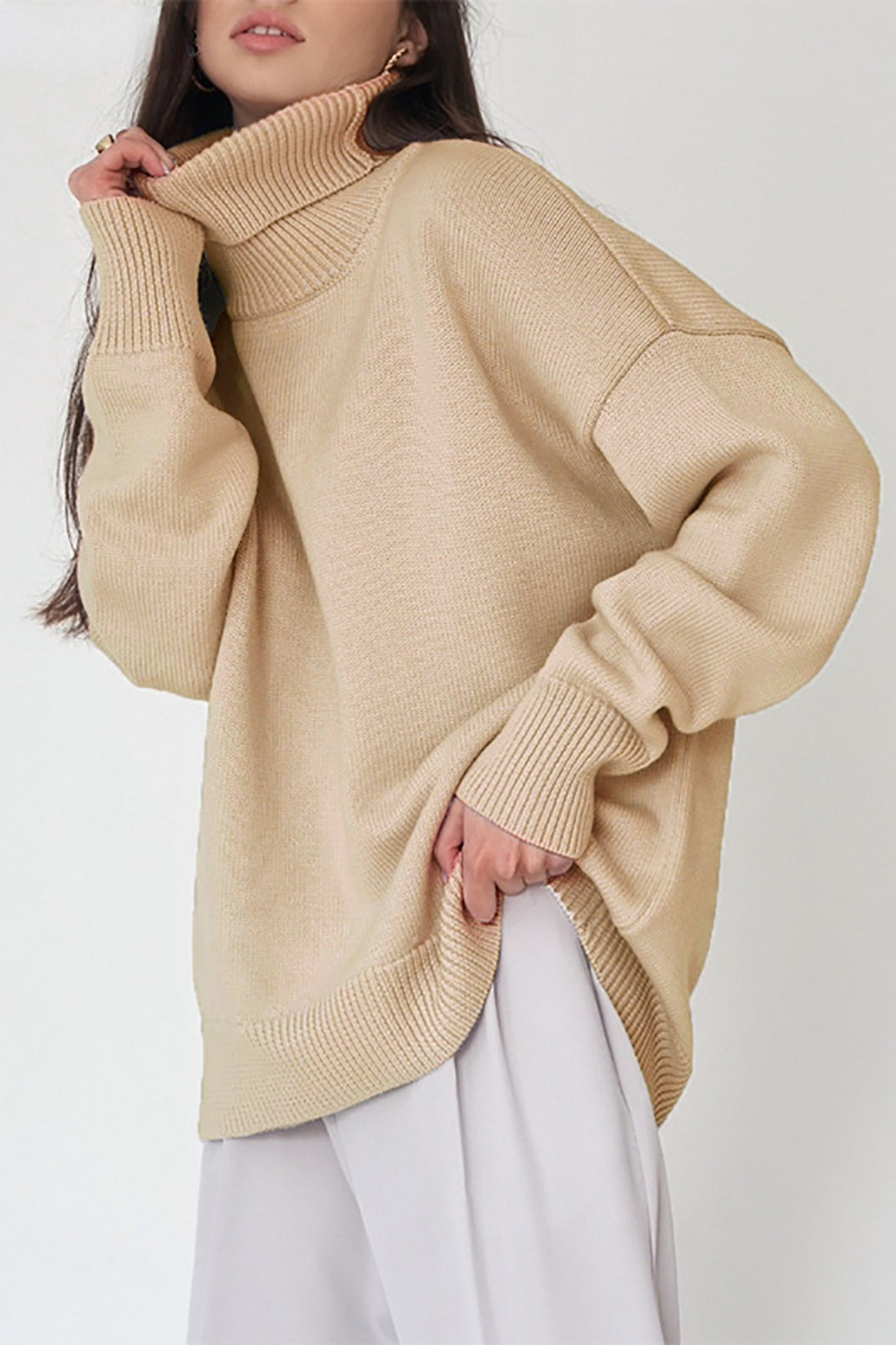 Basic Knit Turtleneck Sweater