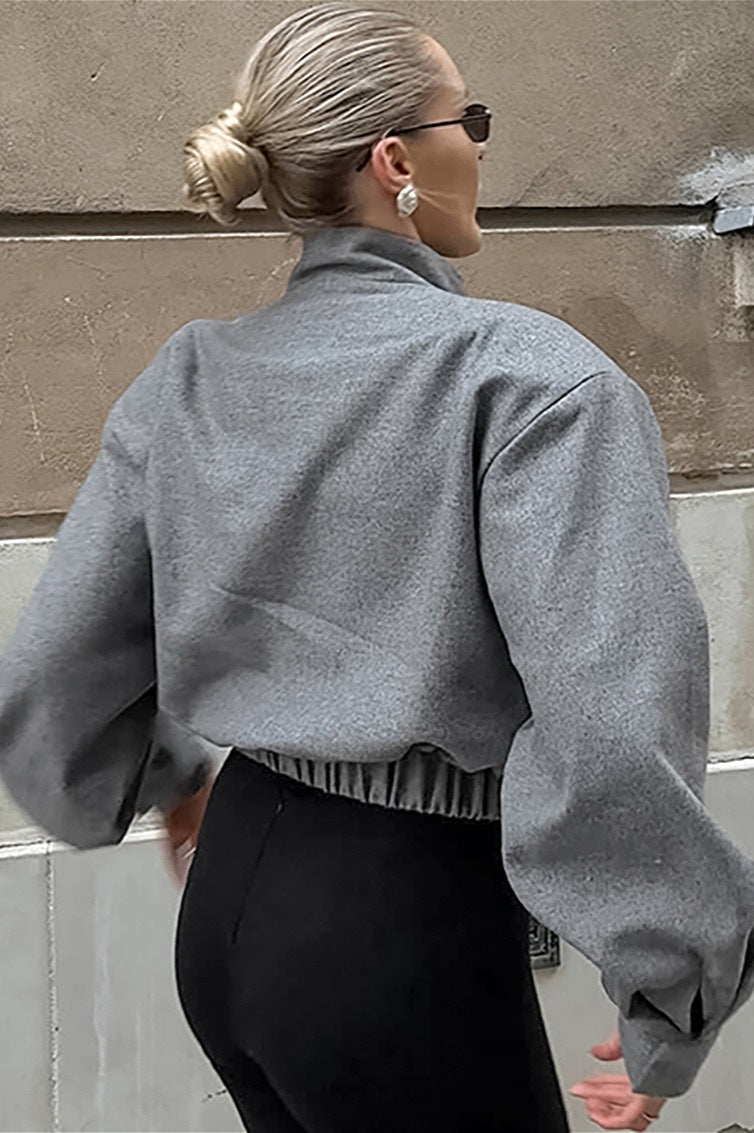 Short Wool Blend Coat