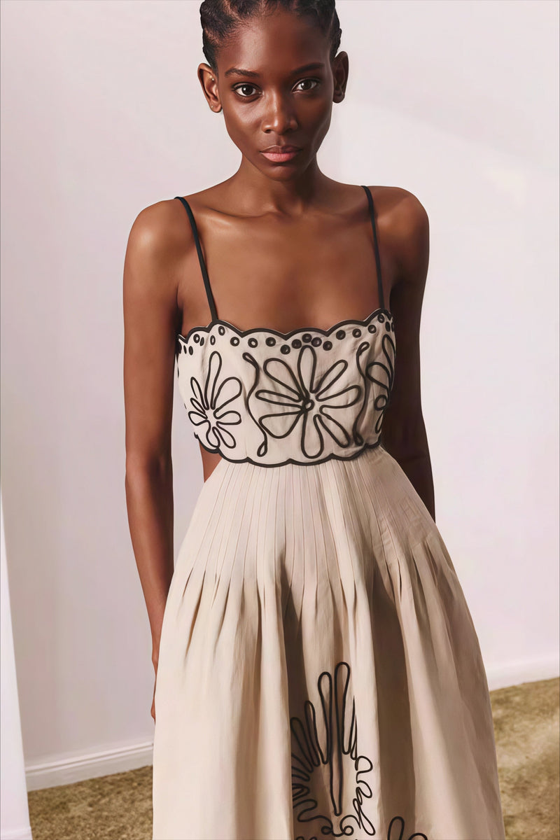 Embroidered Maxi Dress