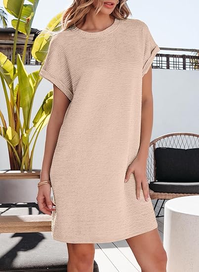 Short-sleeved Spring Mini Dress