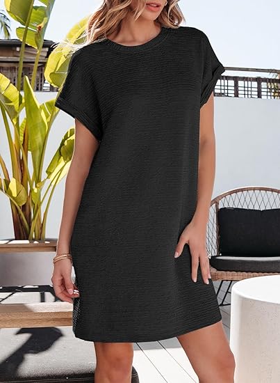 Short-sleeved Spring Mini Dress