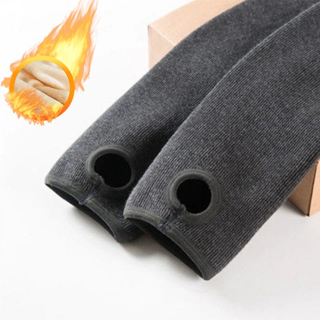 Warm Fleece Lined Super Thick Warm Leggings Winter Spandex Ribbed Slim Pattern Leggins Winter High Waist Basic Pants