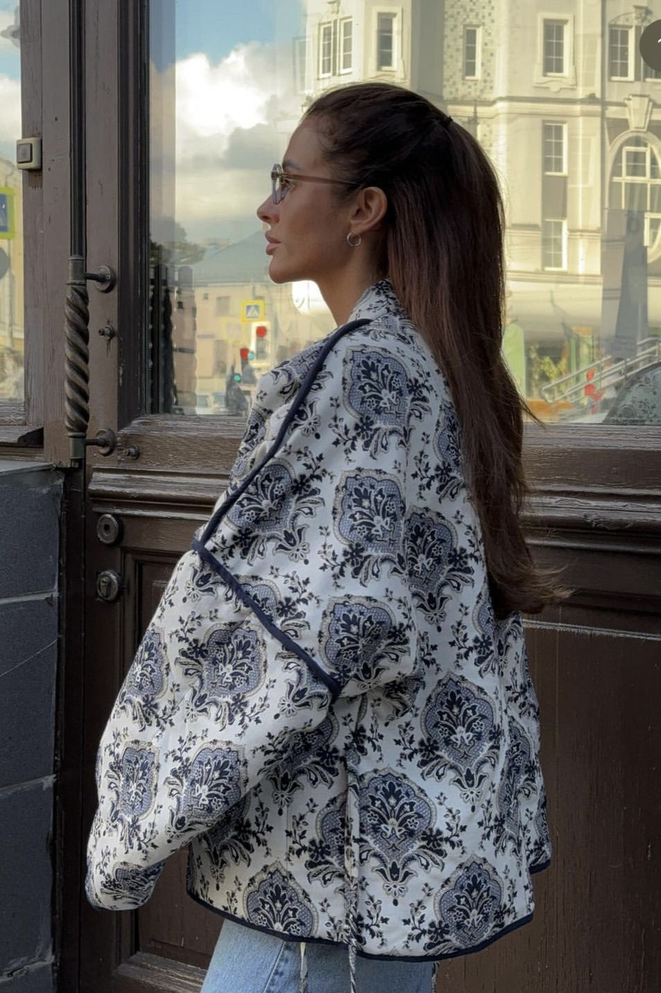 Print Puffer Coat