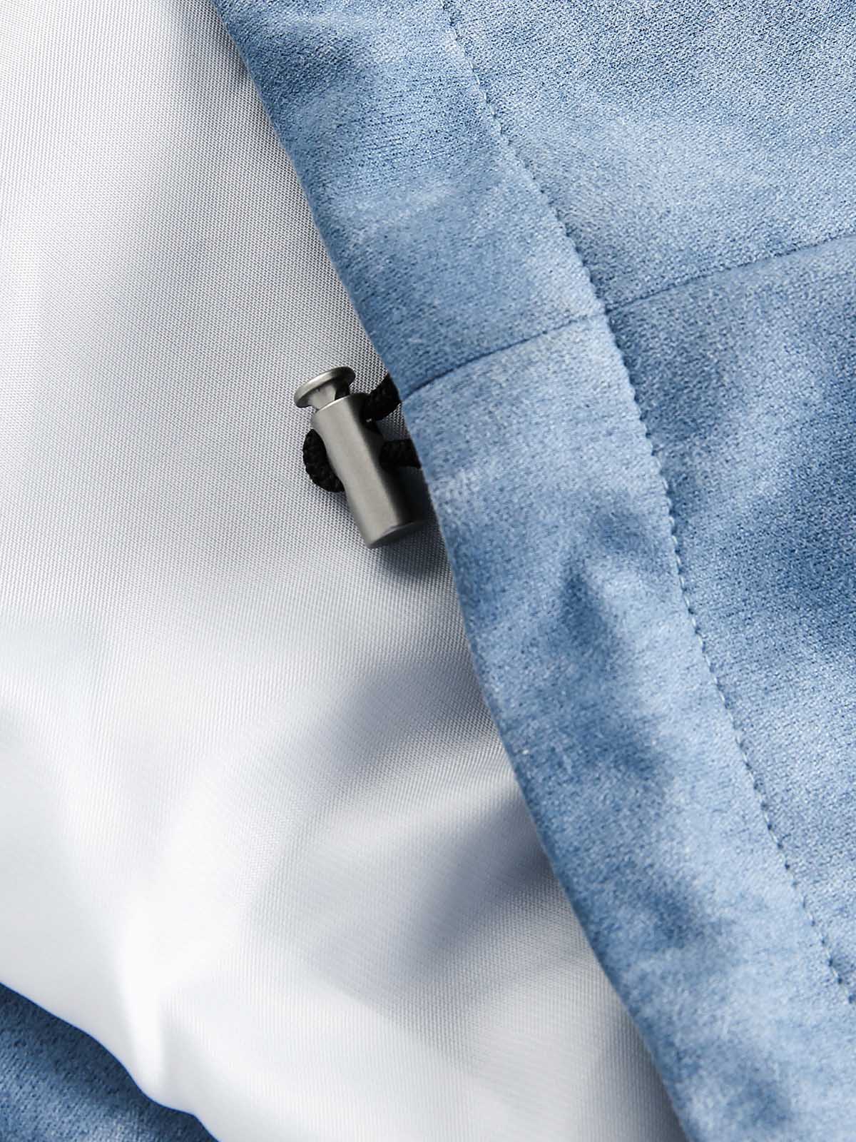 Two-tone Retro Suede Cardigan