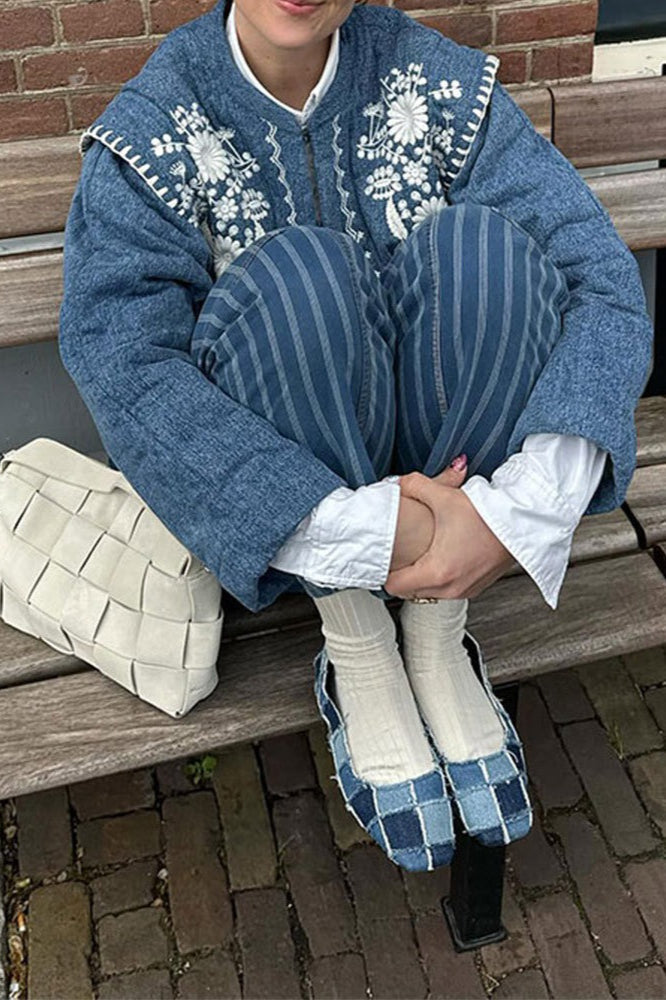 Blue Cotton Coat