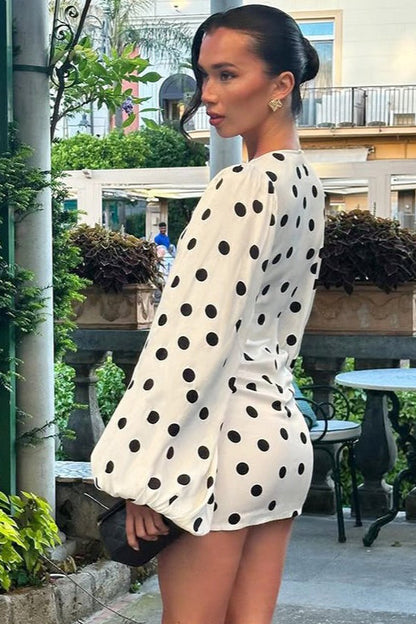 Polka Dot Bodycon Mini Dress