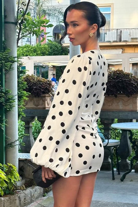 Polka Dot Bodycon Mini Dress