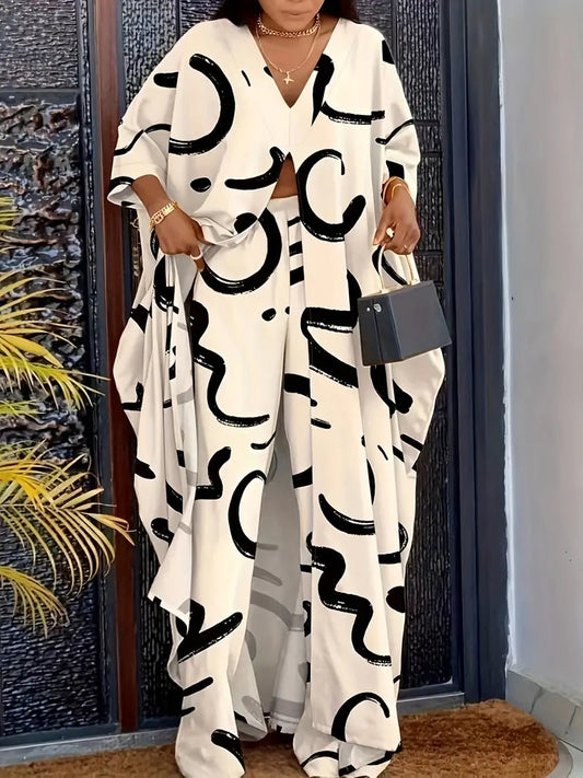 Long-sleeve Cardigan and Drawstring Trouser Set