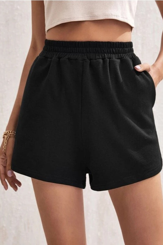 Elastic Waist Wide Leg Shorts