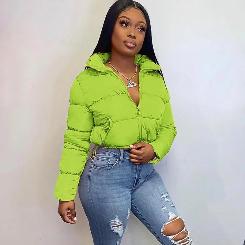 Fall Winter Down Coat Puffer Jacket and Coats for Bubble Outerwear Cropped Outwear Oversized Clothing