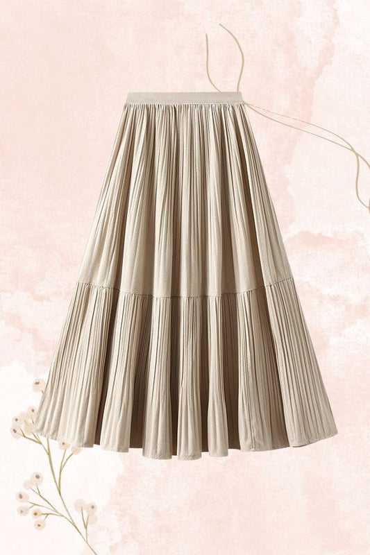 Velvet Pleated Skirt