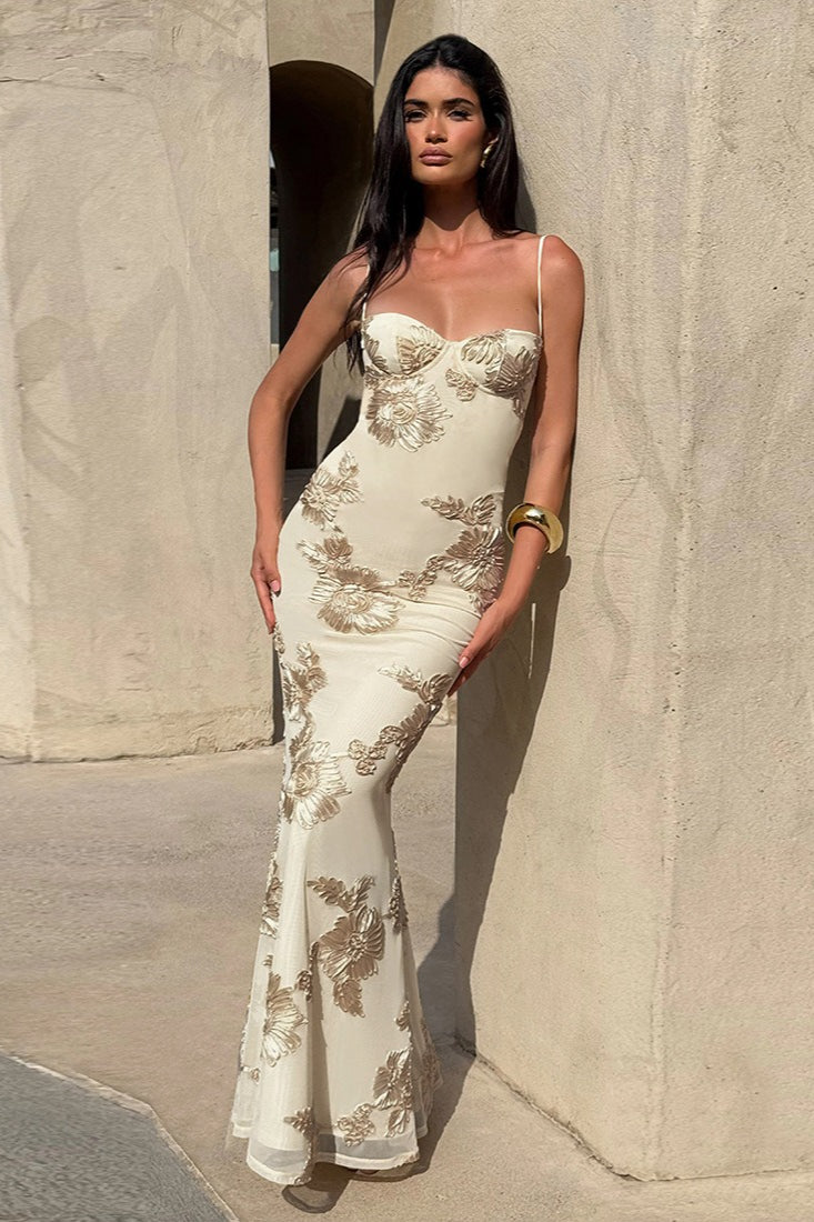 Backless Tie-up Maxi Dress