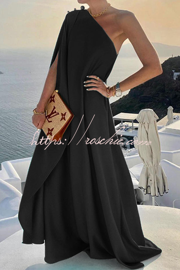 Alyse One Shoulder A-line Maxi Dress