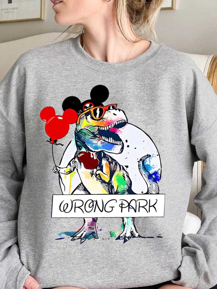 Cartoon Letter Print Sweatshirt At9035
