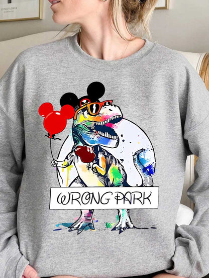 Cartoon Letter Print Sweatshirt At9035