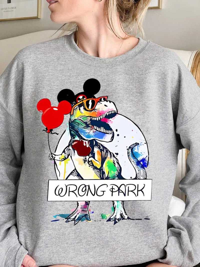 Cartoon Letter Print Sweatshirt At9035