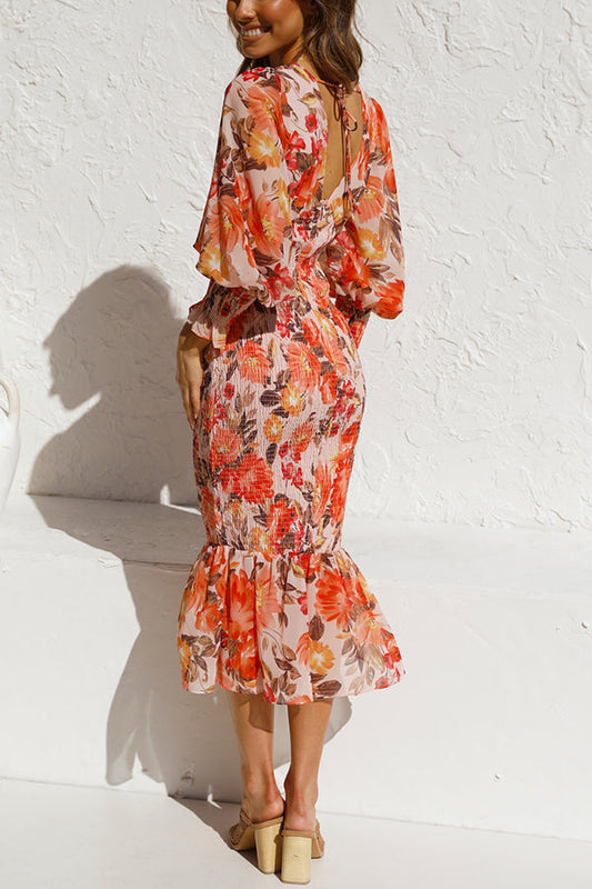 Latisha Smocked Waist Midi Dress