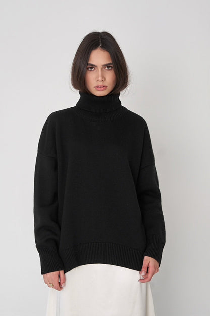 Basic Knit Turtleneck Sweater