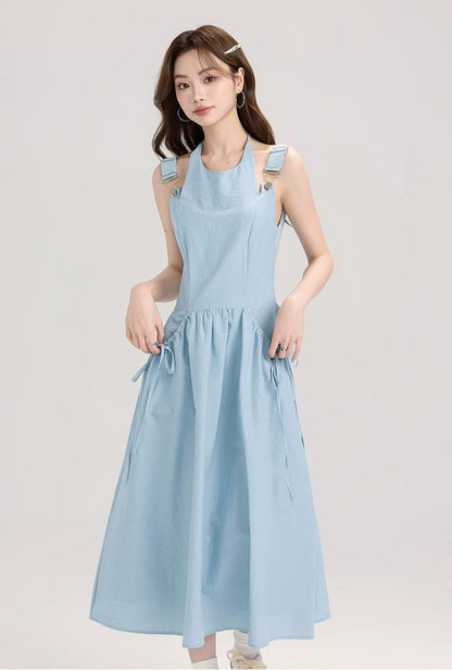 Overall Midi Dress With Side Ties
