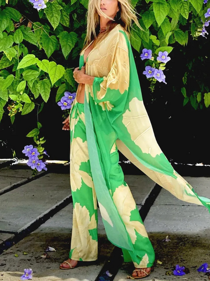 Print Beach Kaftan and Pants