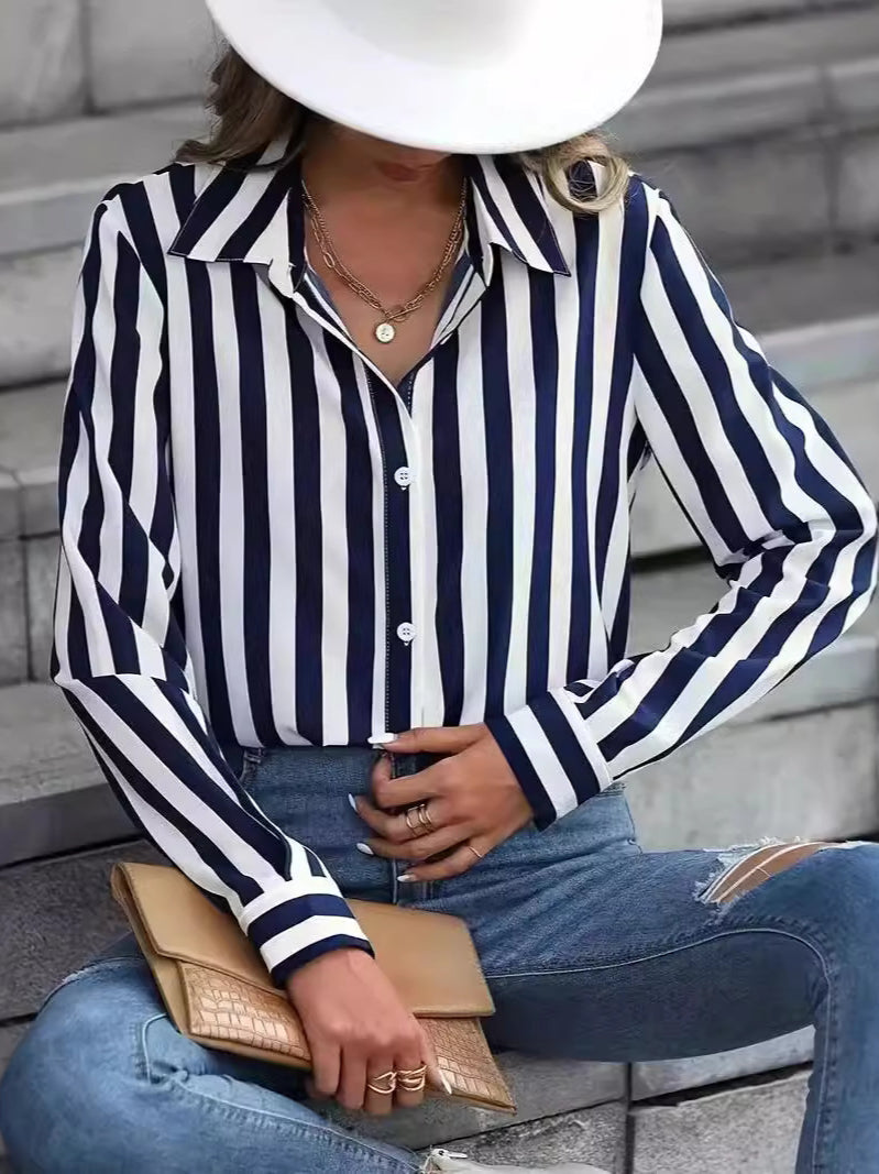 Blue Striped Blouse