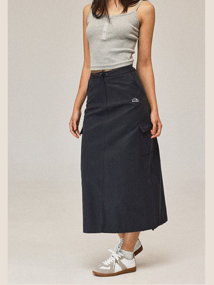 Drawstring High-waist Skirt