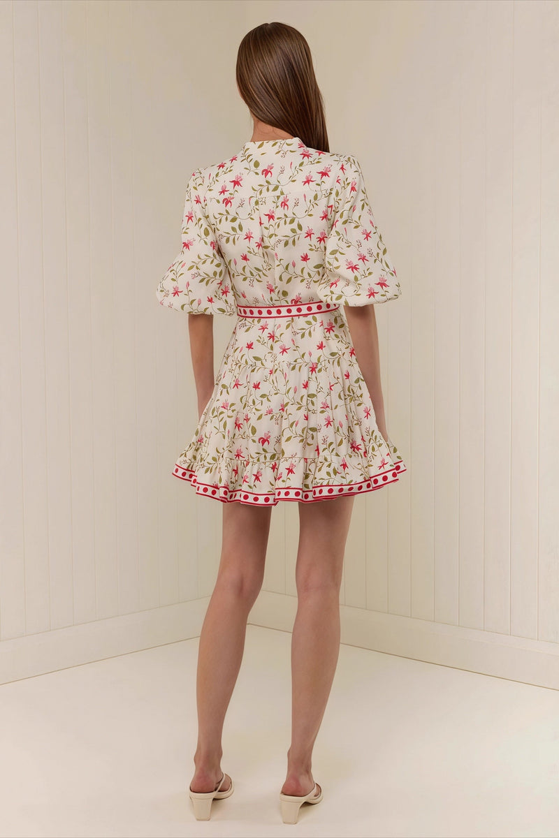 Linen Lace-up Belted Summer Beach Mini Dress