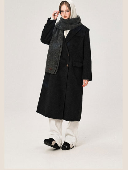 Mid-length Regular Shoulder Wool Coat