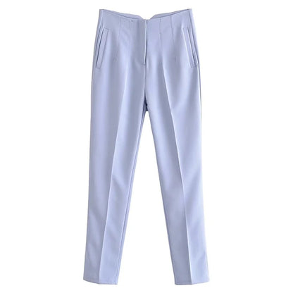 Classic ’s Pencil Pants Spring Basic High Waist Straight Pant Female Slim Ankle Length Trouser Pantalones