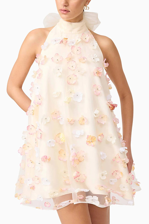 Sweet Embellished Sleeveless Mini Dress
