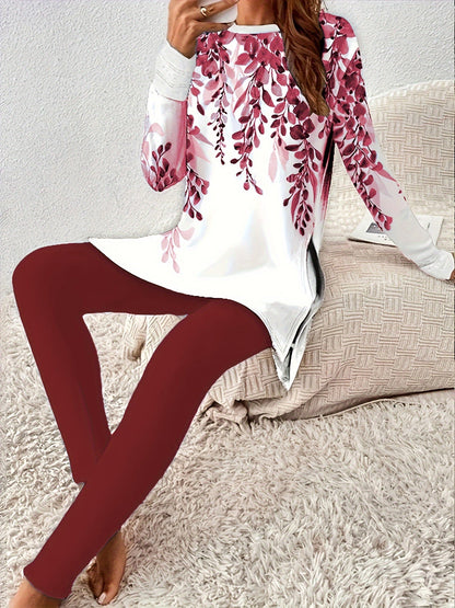 Lace-trimmed Two-piece Set