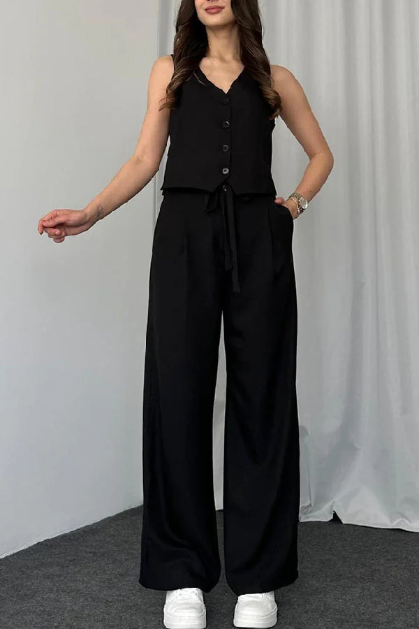 Color Vest Two-piece Set
