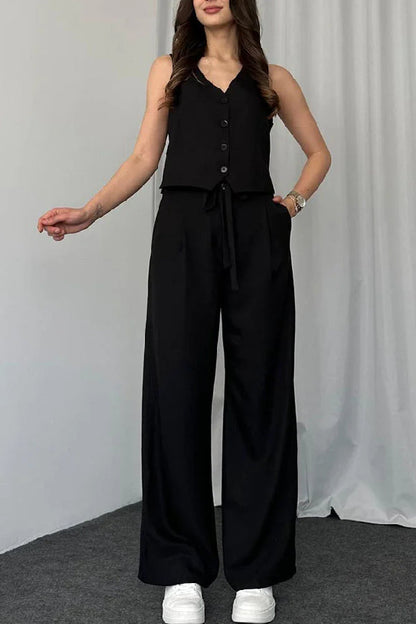 Color Vest Two-piece Set