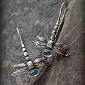 Dragonfly Silver Earrings