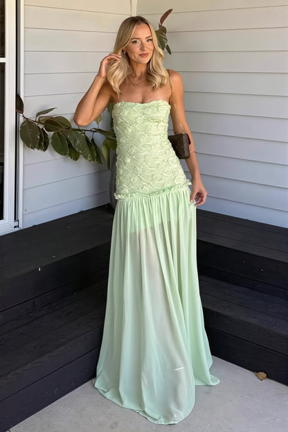 Chiffon Bandeau Cami Maxi Dress