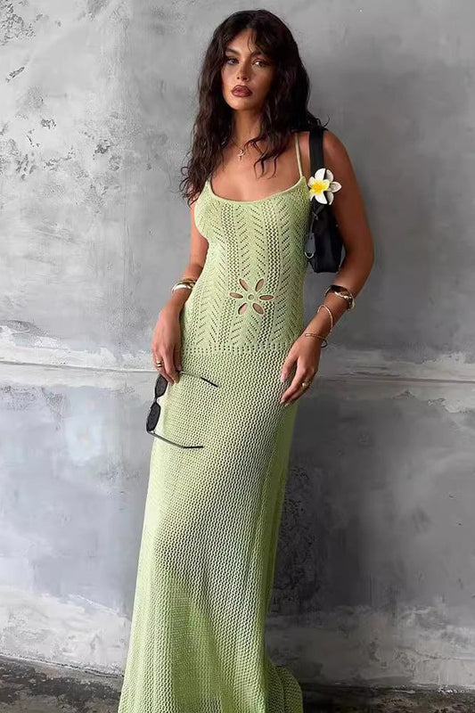 Backless Cutout Knit Sweater Dress