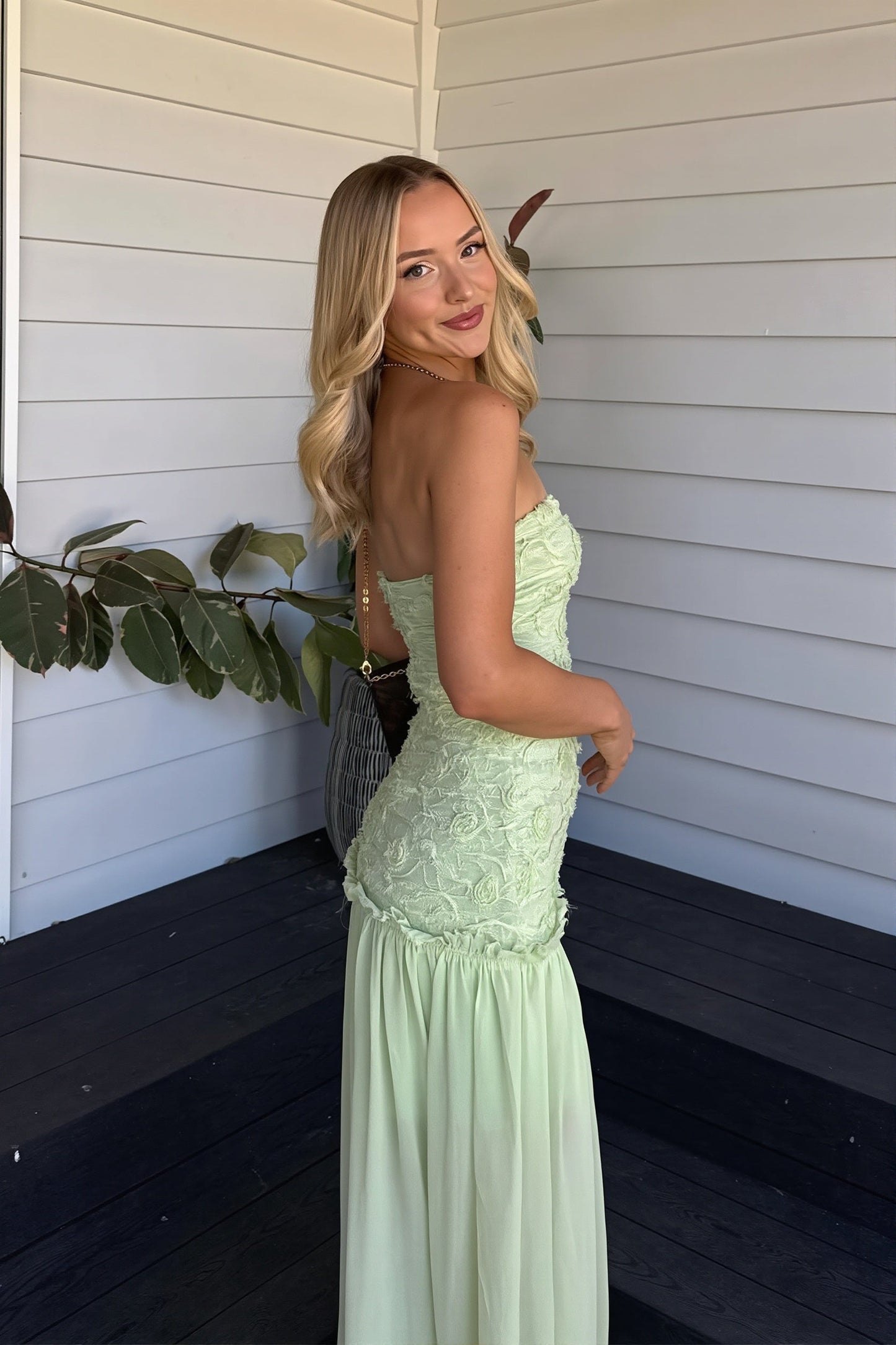 Chiffon Bandeau Cami Maxi Dress