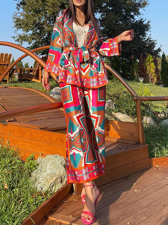 Satin 2 Piece Sets Suits Tops and Pants