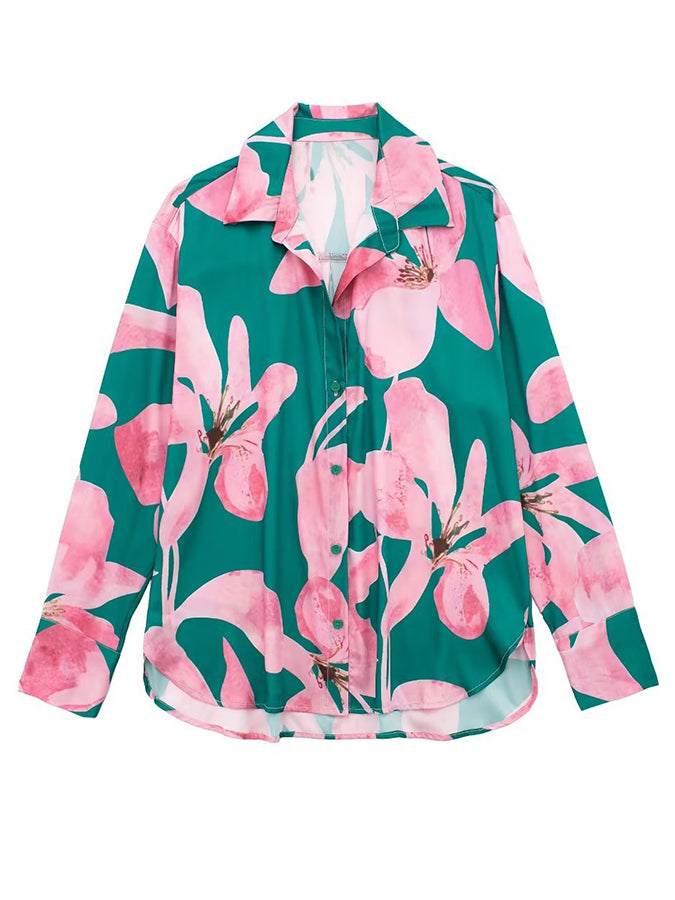 Printed Long Sleeves Shirt and Pants Sets