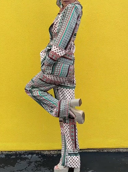 Printed Blazer and Pants Sets