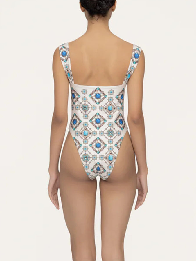 Jewelry Printed Bikini and Skirt or Pants