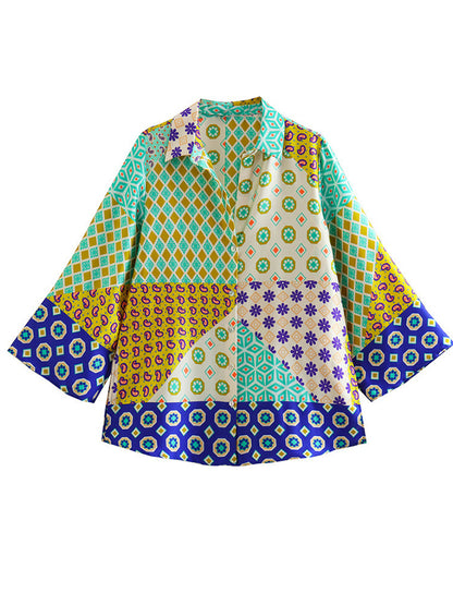 Printed Long Sleeves Shirt and Pants Sets