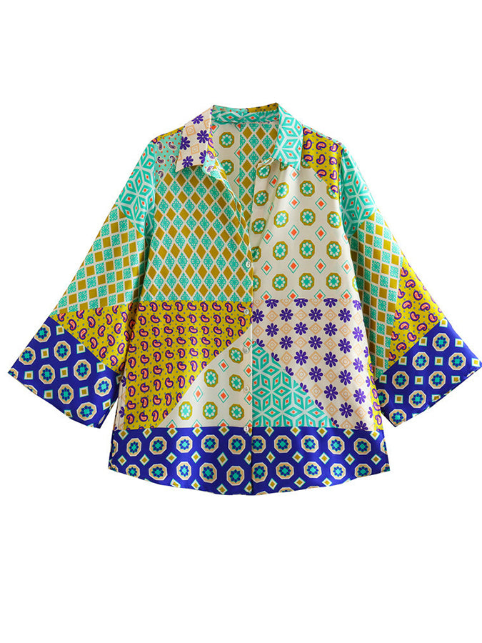 Printed Long Sleeves Shirt and Pants Sets