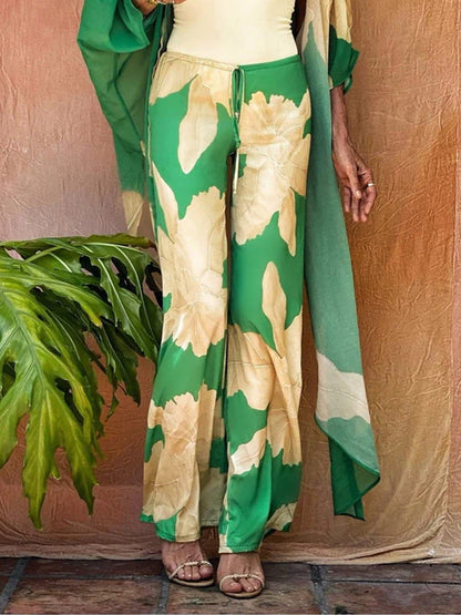 Print Beach Kaftan and Pants