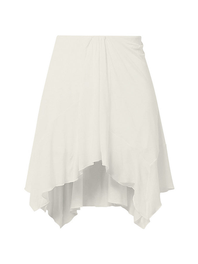 3d White One Piece Swimsuit and Skirt