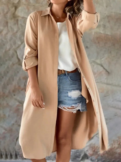 Buttoned Long Sleeves Shirt Coat